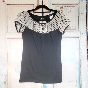 Fleurish Polk dot retro style top